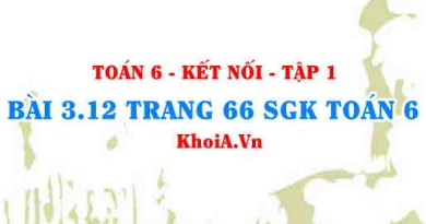 Bài 3.12 trang 66 SGK Toán 6 tập 1 Kết nối tri thức